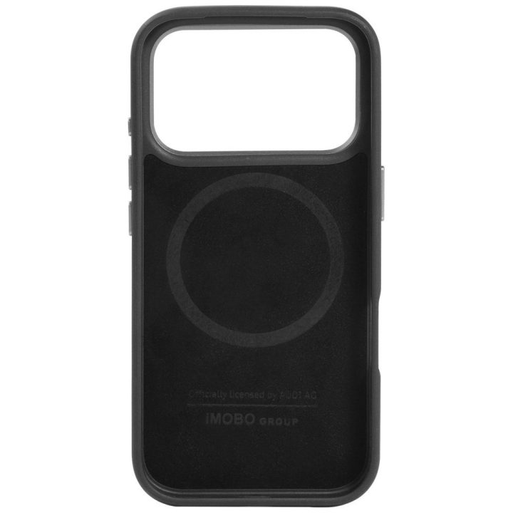 Telefono dėklas iPhone 17 Pro juodas eko oda (PU) MagSafe Audi TT