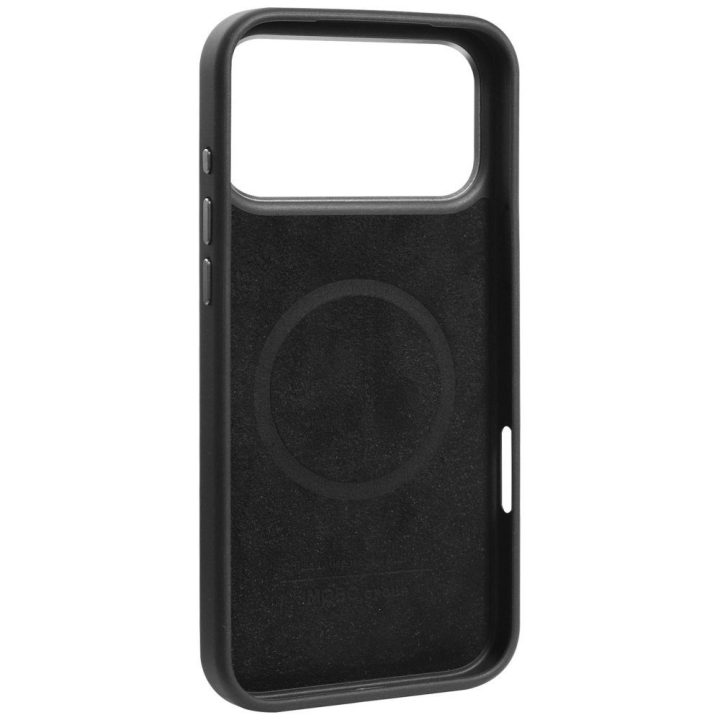 Telefono dėklas iPhone 17 Pro Max juodas eko oda MagSafe Audi A6
