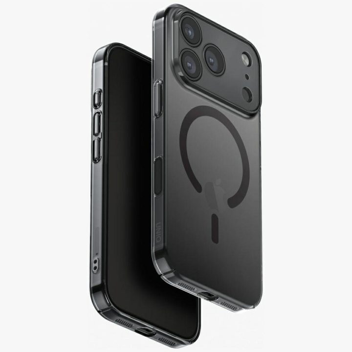 Telefono dėklas iPhone 17 Pro juodas MagSafe Uniq Airsuit