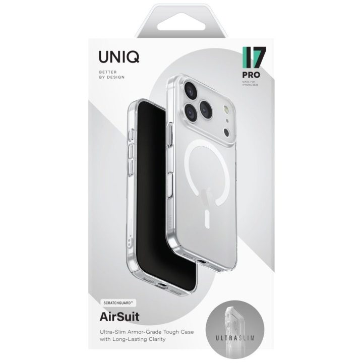 Telefono dėklas iPhone 17 Pro skaidrus MagSafe Uniq
