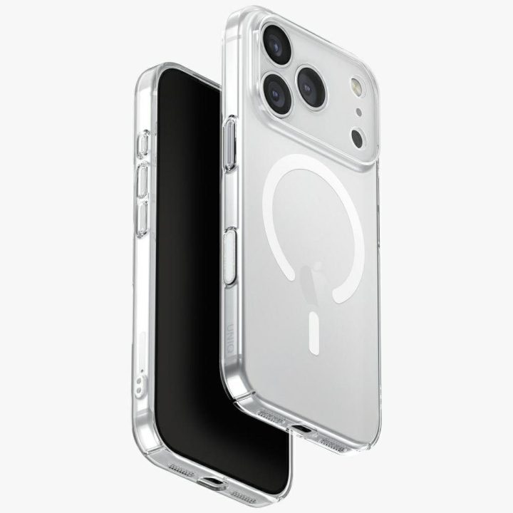 Telefono dėklas iPhone 17 Pro skaidrus MagSafe Uniq