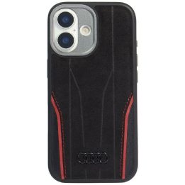 Telefono dėklas iPhone 17 juodas natūrali oda MagSafe Audi R8