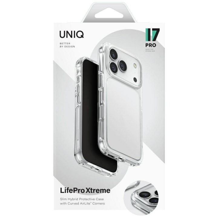 Telefono dėklas iPhone 17 Pro skaidrus Uniq Lifepro Xtreme