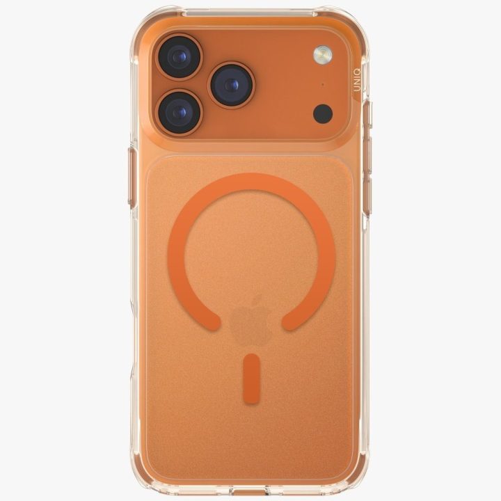 Telefono dėklas iPhone 17 Pro Max oranžinis MagSafe Uniq