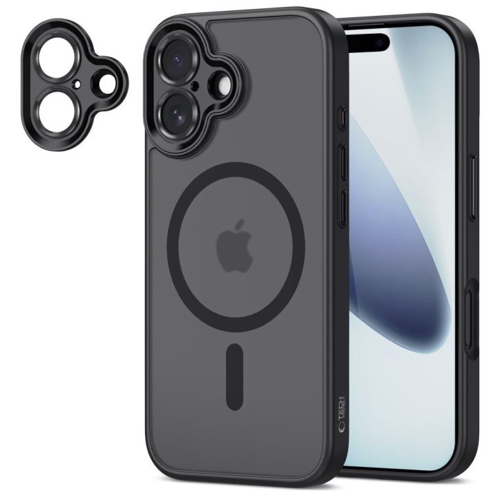Telefono dėklas iPhone 17 juodas matinis MagSafe
