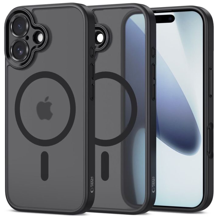 Telefono dėklas iPhone 17 juodas matinis MagSafe