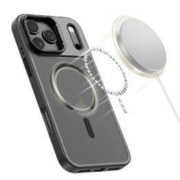 Telefono dėklas iPhone 17 Pro Max juodas matinis MagSafe