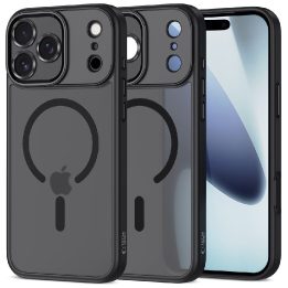 Telefono dėklas iPhone 17 Pro Max juodas matinis MagSafe