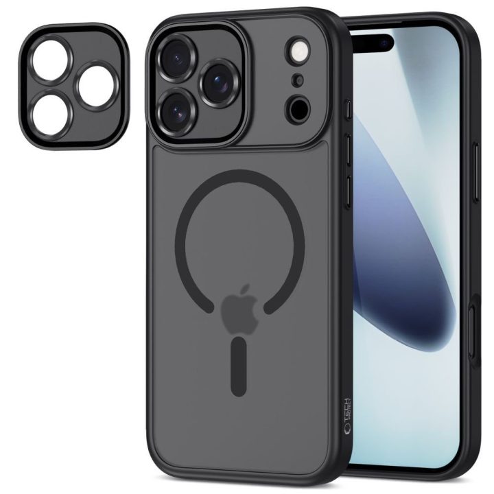 Telefono dėklas iPhone 17 Pro Max juodas matinis MagSafe