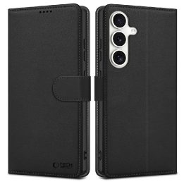 Telefono dėklas Samsung Galaxy S25 FE juodas atverčiamas