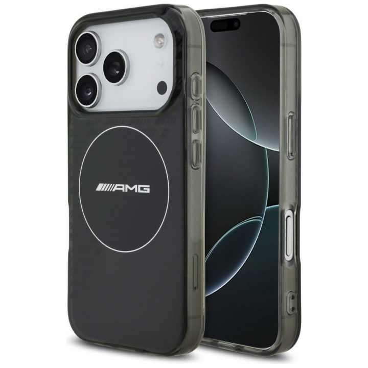 Telefono dėklas iPhone 17 Pro juodas dvigubo sluoksnio MagSafe AMG