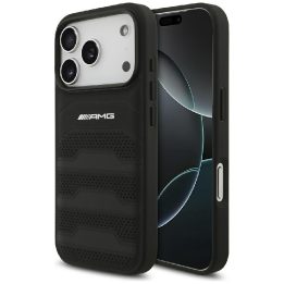 Telefono dėklas iPhone 17 Pro juodas oda AMG