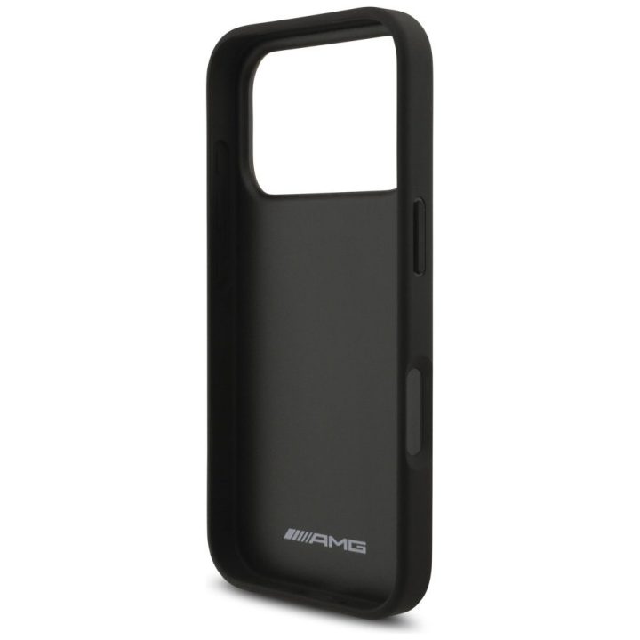 Telefono dėklas iPhone 17 Pro juodas oda AMG