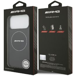 Telefono dėklas iPhone 17 Pro Max juodas dvigubo sluoksnio MagSafe AMG