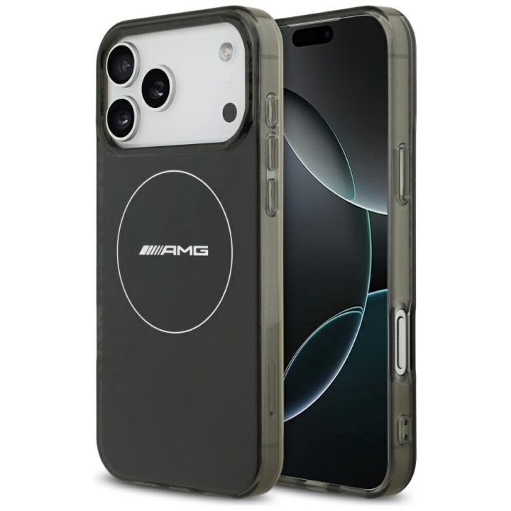 Telefono dėklas iPhone 17 Pro Max juodas dvigubo sluoksnio MagSafe AMG