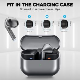 Ausinių antgaliai Samsung Galaxy Buds 3 Pro juodi 3 vnt.