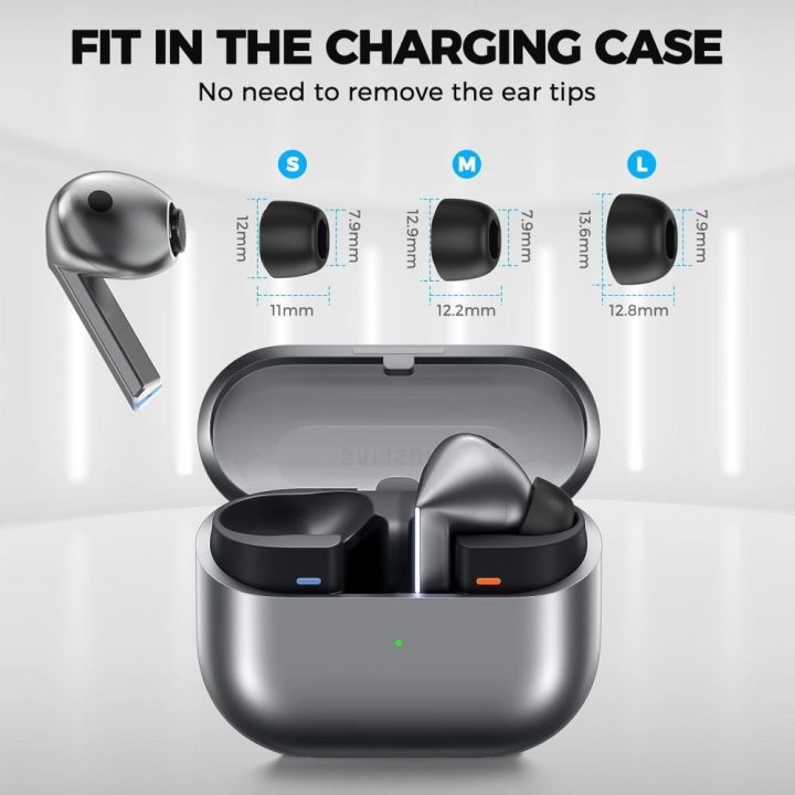 Ausinių antgaliai Samsung Galaxy Buds 3 Pro juodi 3 vnt.
