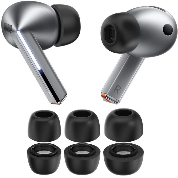 Ausinių antgaliai Samsung Galaxy Buds 3 Pro juodi 3 vnt.