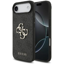 Telefono dėklas iPhone 17 Air juodas 4G logotipas Guess