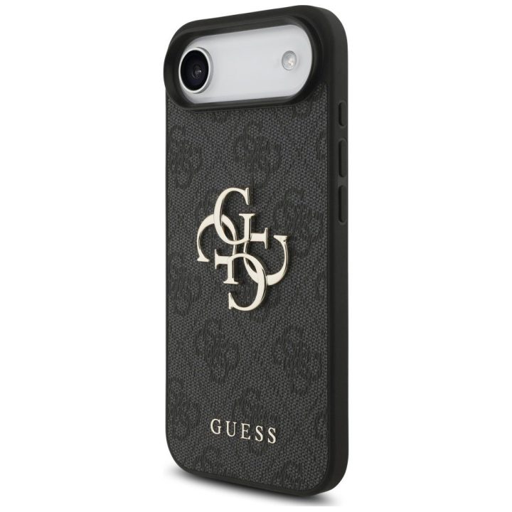 Telefono dėklas iPhone 17 Air juodas 4G logotipas Guess