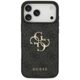 Telefono dėklas iPhone 17 Pro Max juodas tekstilinis Guess