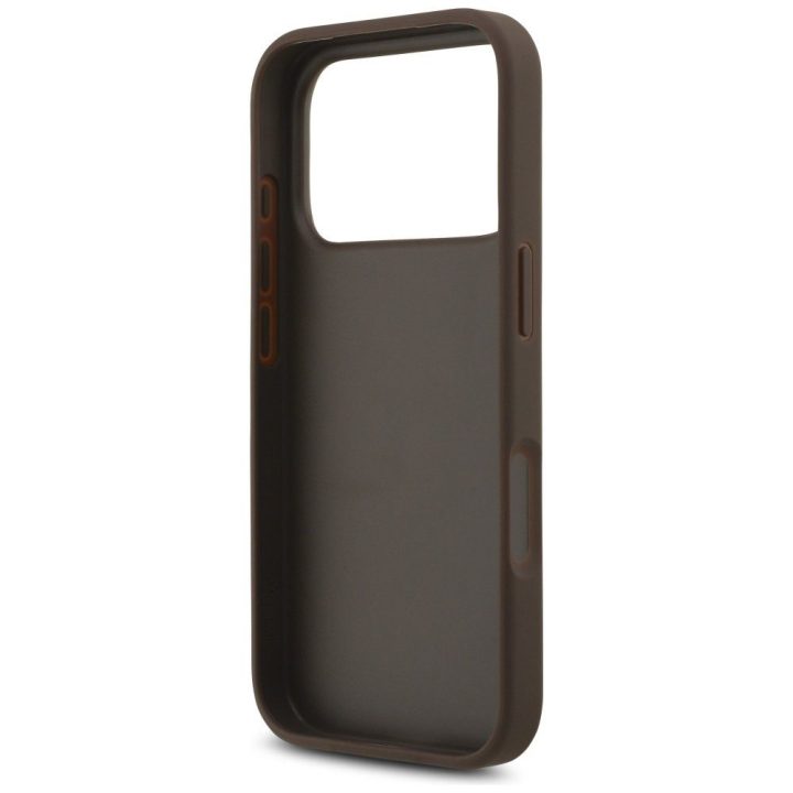 Telefono dėklas iPhone 17 Pro rudas margintas Guess