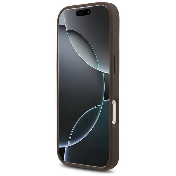Telefono dėklas iPhone 17 Pro rudas margintas Guess