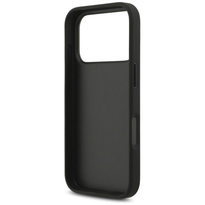 Telefono dėklas iPhone 17 Pro juodas 4G logotipas Guess