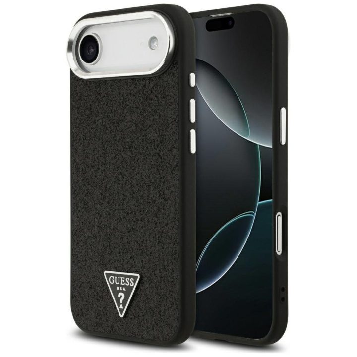 Telefono dėklas iPhone 17 Air juodas blizgus MagSafe Guess