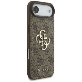Telefono dėklas iPhone 17 Air rudas margintas Guess