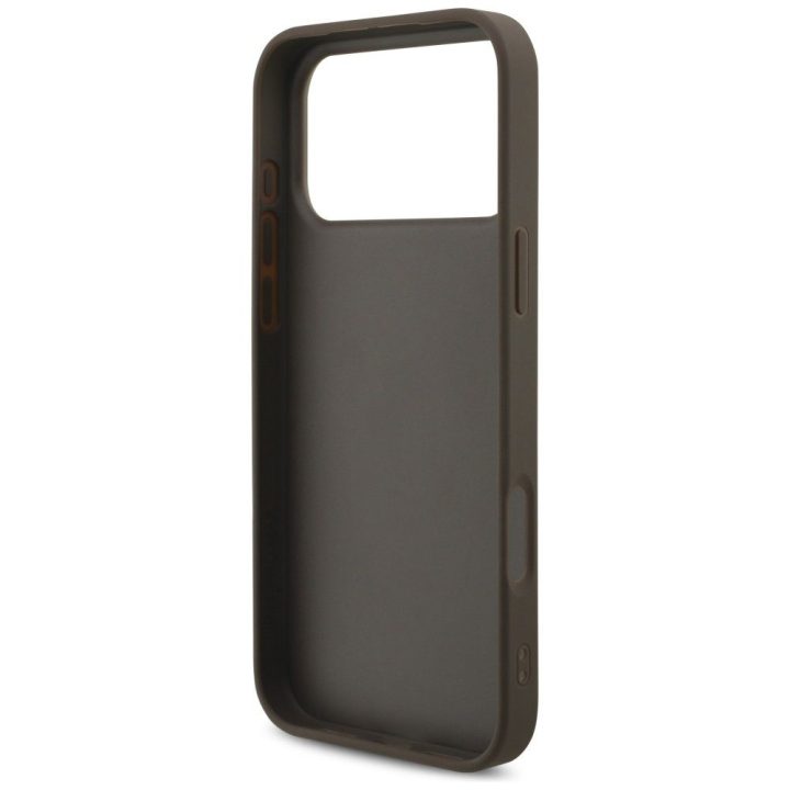 Telefono dėklas iPhone 17 Pro Max rudas margintas Guess
