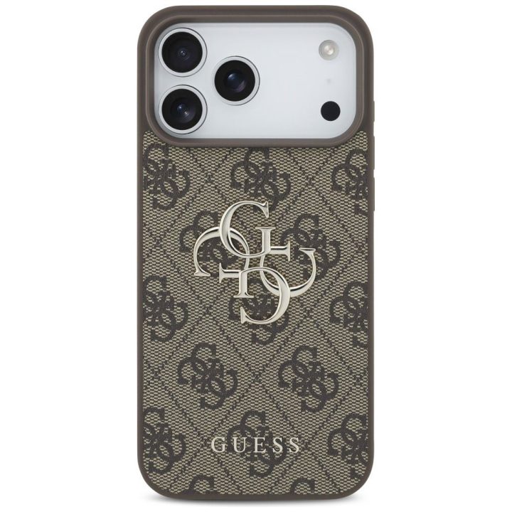 Telefono dėklas iPhone 17 Pro Max rudas margintas Guess