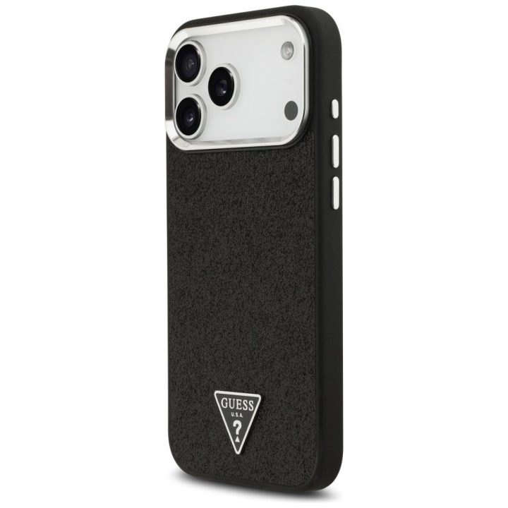 Telefono dėklas iPhone 17 Pro Max juodas blizgus MagSafe Guess