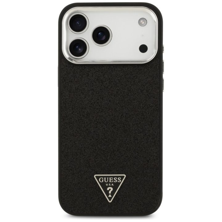 Telefono dėklas iPhone 17 Pro Max juodas blizgus MagSafe Guess
