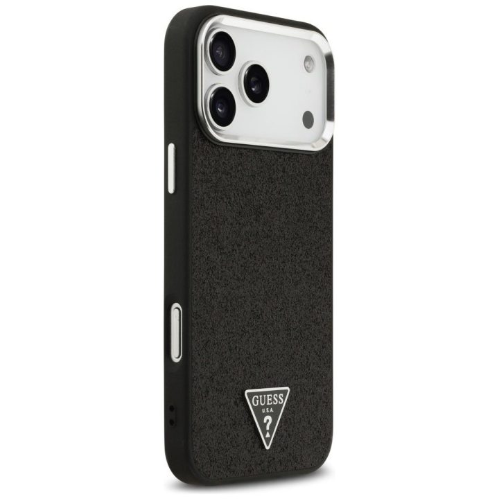 Telefono dėklas iPhone 17 Pro Max juodas blizgus MagSafe Guess