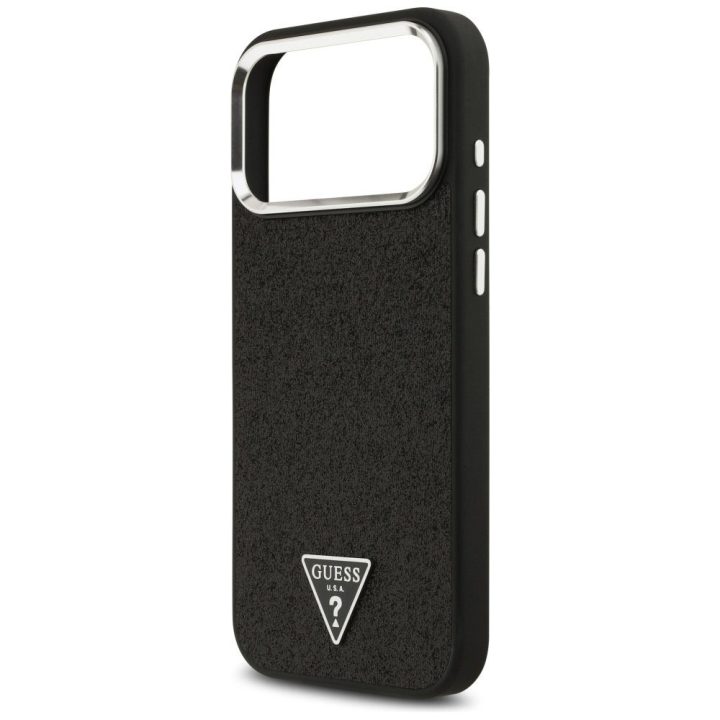 Telefono dėklas iPhone 17 Pro Max juodas blizgus MagSafe Guess