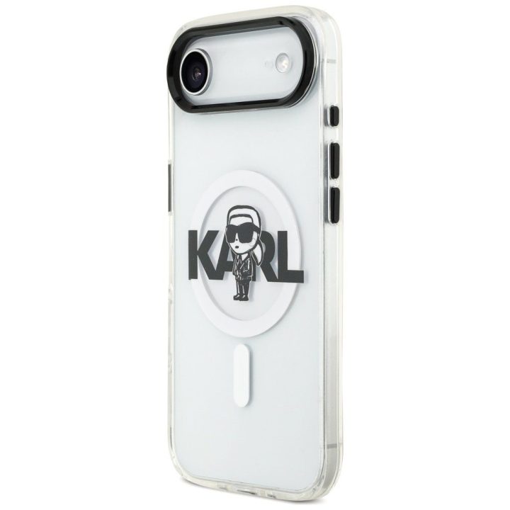 Telefono dėklas iPhone 17 Air skaidrus MagSafe Karl Lagerfeld