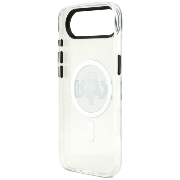 Telefono dėklas iPhone 17 Air skaidrus MagSafe Karl Lagerfeld