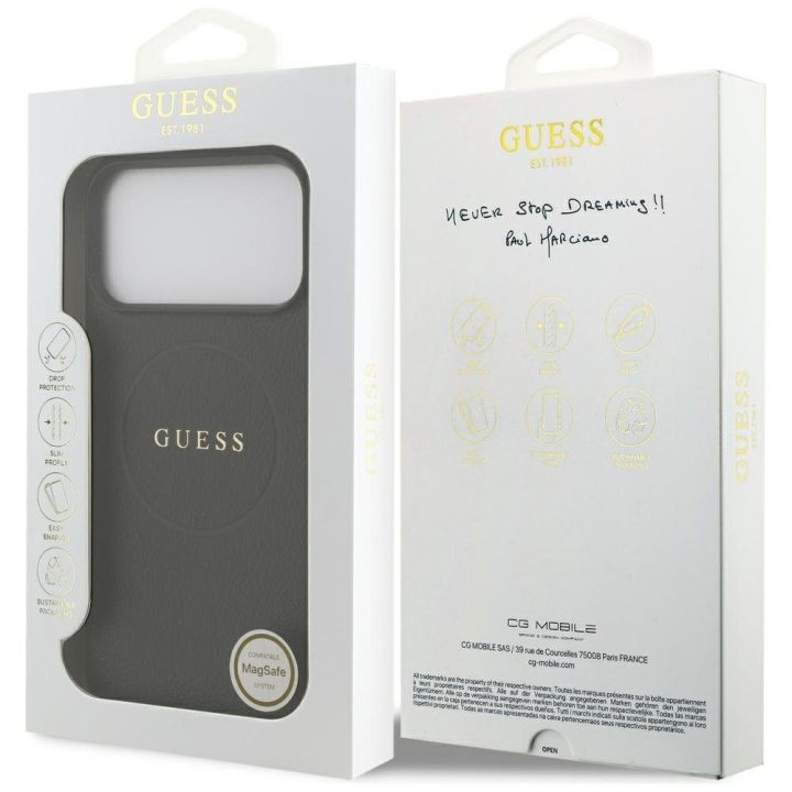 Telefono dėklas iPhone 17 Pro Max juodas MagSafe Guess