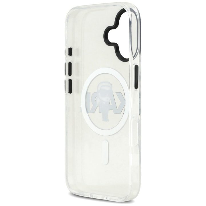 Telefono dėklas iPhone 17 skaidrus MagSafe Karl Lagerfeld