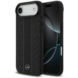 Telefono dėklas iPhone 17 Air juodas oda MagSafe Mercedes