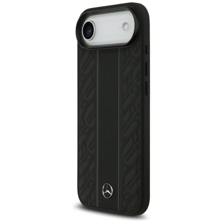 Telefono dėklas iPhone 17 Air juodas oda MagSafe Mercedes
