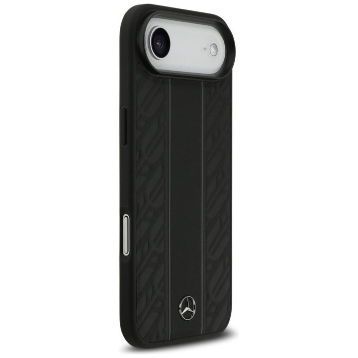 Telefono dėklas iPhone 17 Air juodas oda MagSafe Mercedes