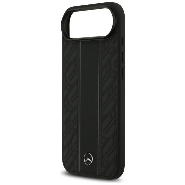 Telefono dėklas iPhone 17 Air juodas oda MagSafe Mercedes