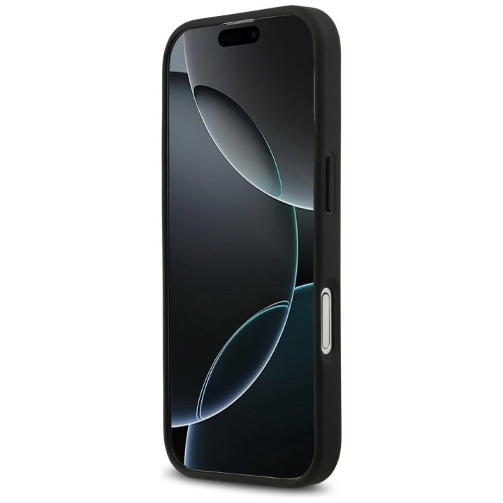 Telefono dėklas iPhone 17 juodas natūrali oda MagSafe Mercedes