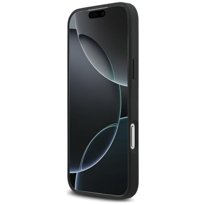 Telefono dėklas iPhone 17 Pro Max juodas lygios odos MagSafe Mercedes