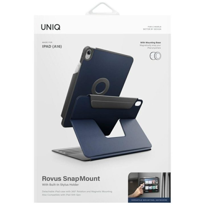 Planšetės dėklas iPad 11″ / 10,9″ mėlynas magnetinis 360 Uniq