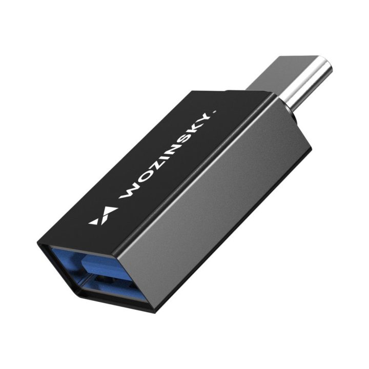 USB-C – USB-A adapteris 10 Gb/s juodas