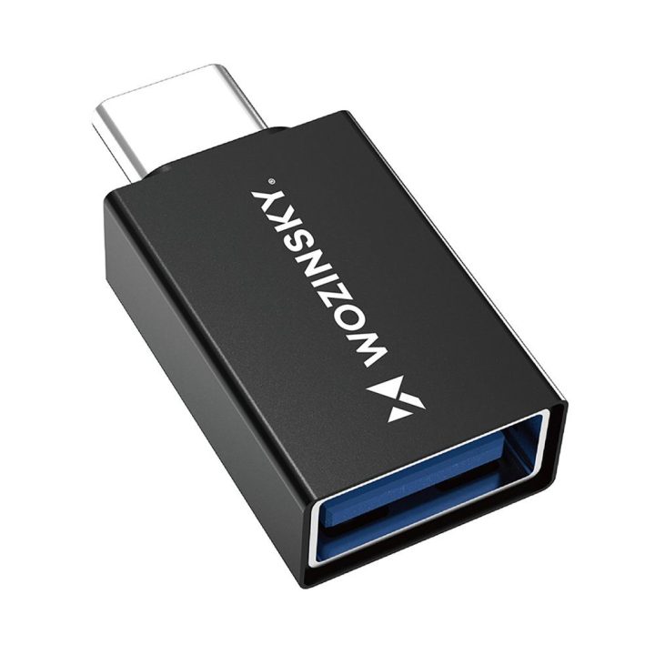 USB-C – USB-A adapteris 10 Gb/s juodas