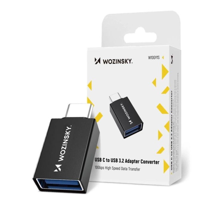 USB-C – USB-A adapteris 10 Gb/s juodas